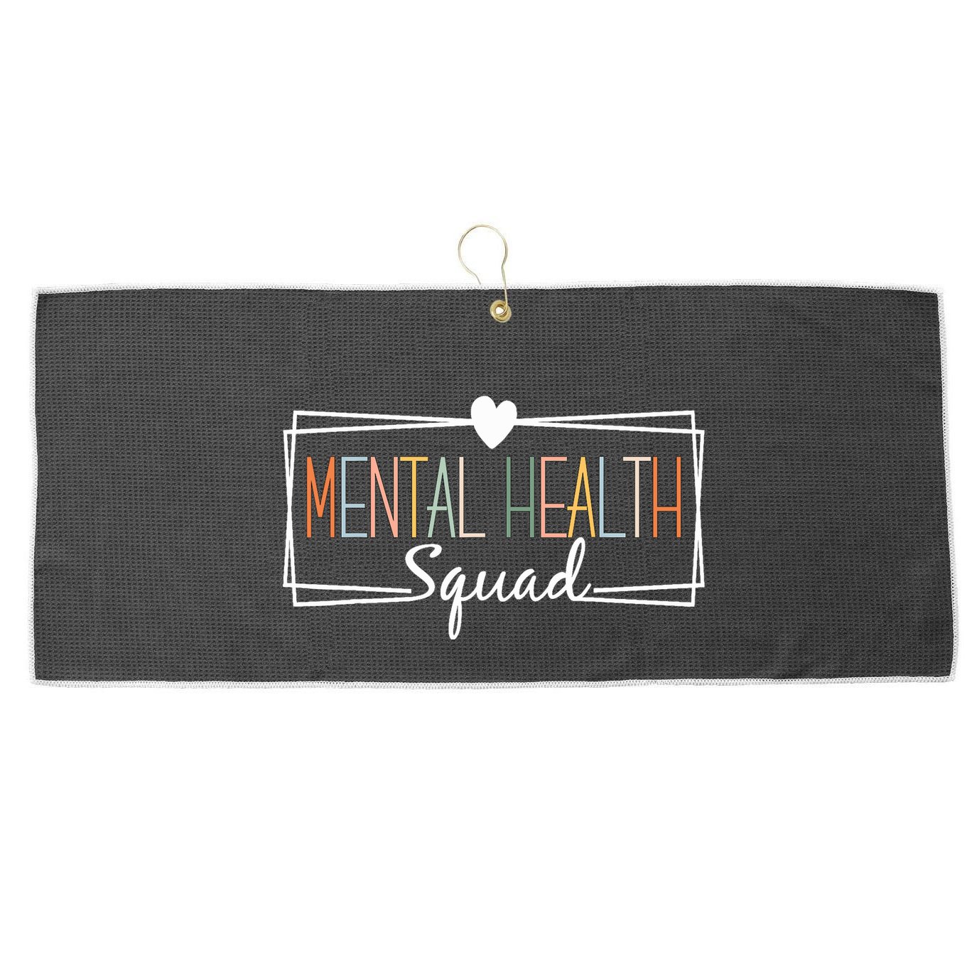 Mental Health Squad Brain Illness Mental Health Awareness Large Microfiber Waffle Golf Towel