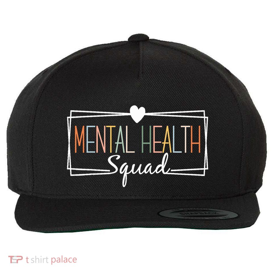 Mental Health Squad Brain Illness Mental Health Awareness Wool Snapback Cap