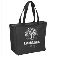Maui Hawaii Strong Maui Wildfire Lahaina Survivor Zip Tote Bag