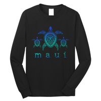 Maui Hawaii Sea Turtles Hawaiian Scuba Diving Souvenir Long Sleeve Shirt