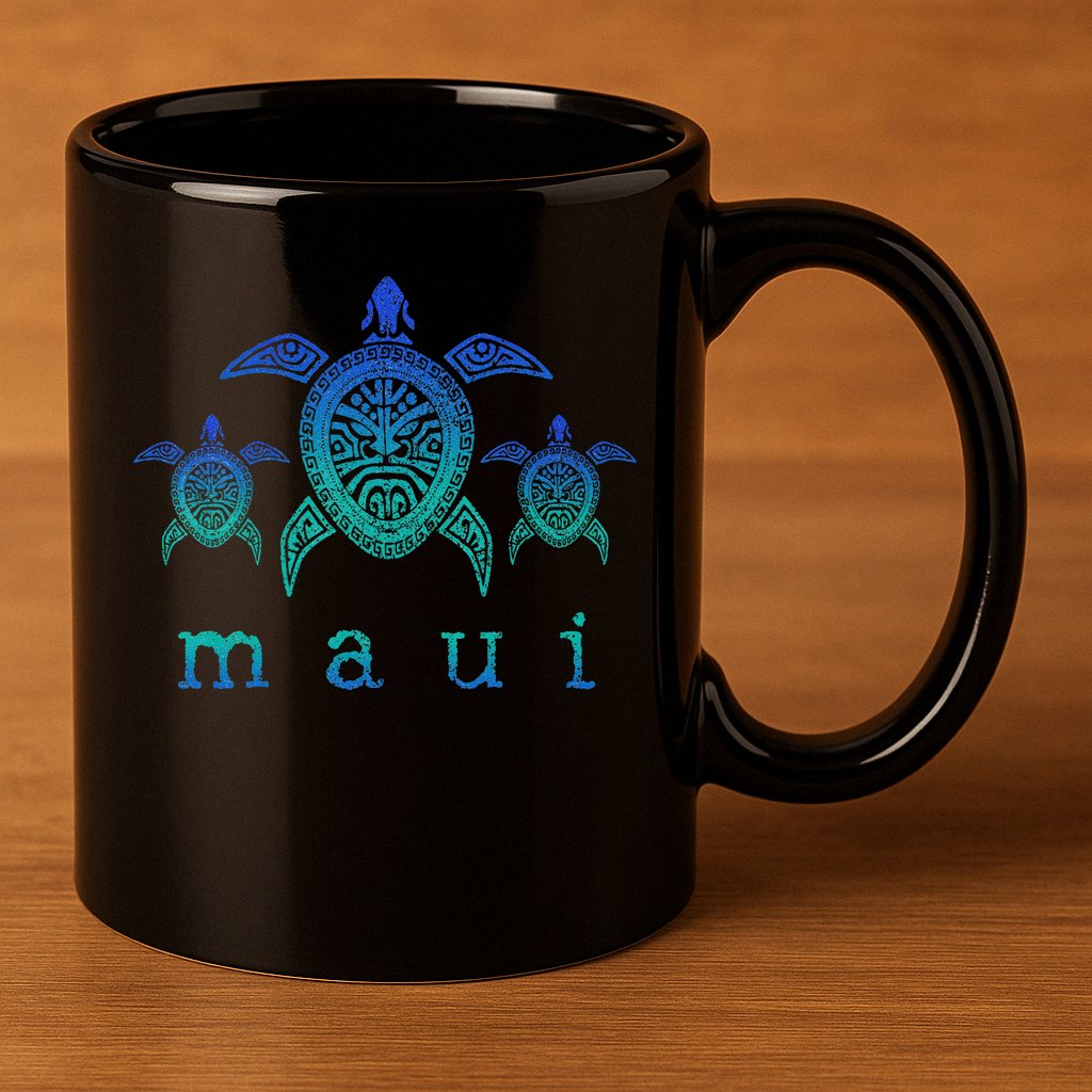 Maui Hawaii Sea Turtles Hawaiian Scuba Diving Souvenir 11oz C Handle Ceramic Mug