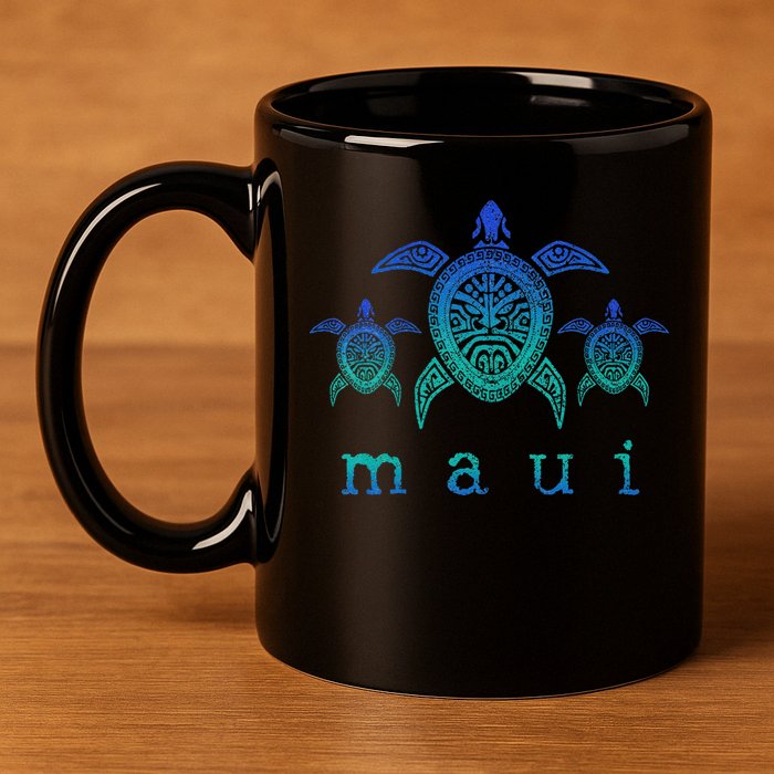 Maui Hawaii Sea Turtles Hawaiian Scuba Diving Souvenir 11oz C Handle Ceramic Mug