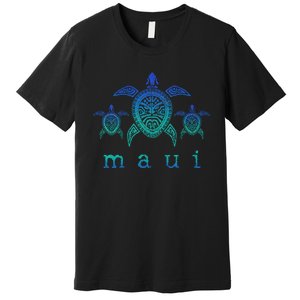 Maui Hawaii Sea Turtles Hawaiian Scuba Diving Souvenir Premium T-Shirt