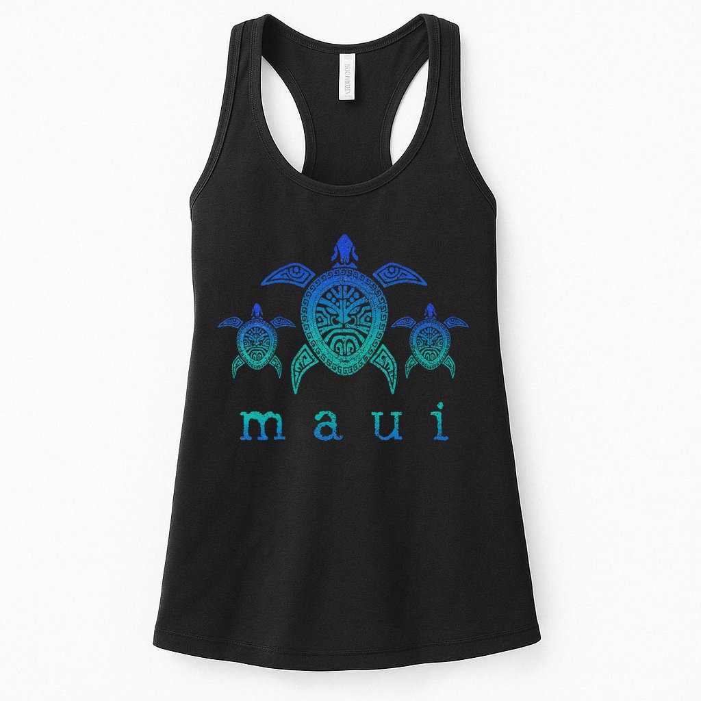 Maui Hawaii Sea Turtles Hawaiian Scuba Diving Souvenir Womens Tank Top