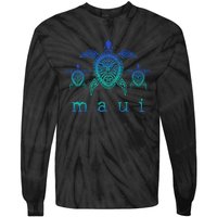 Maui Hawaii Sea Turtles Hawaiian Scuba Diving Souvenir Tie-Dye Long Sleeve Shirt