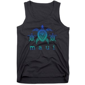 Maui Hawaii Sea Turtles Hawaiian Scuba Diving Souvenir Tank Top