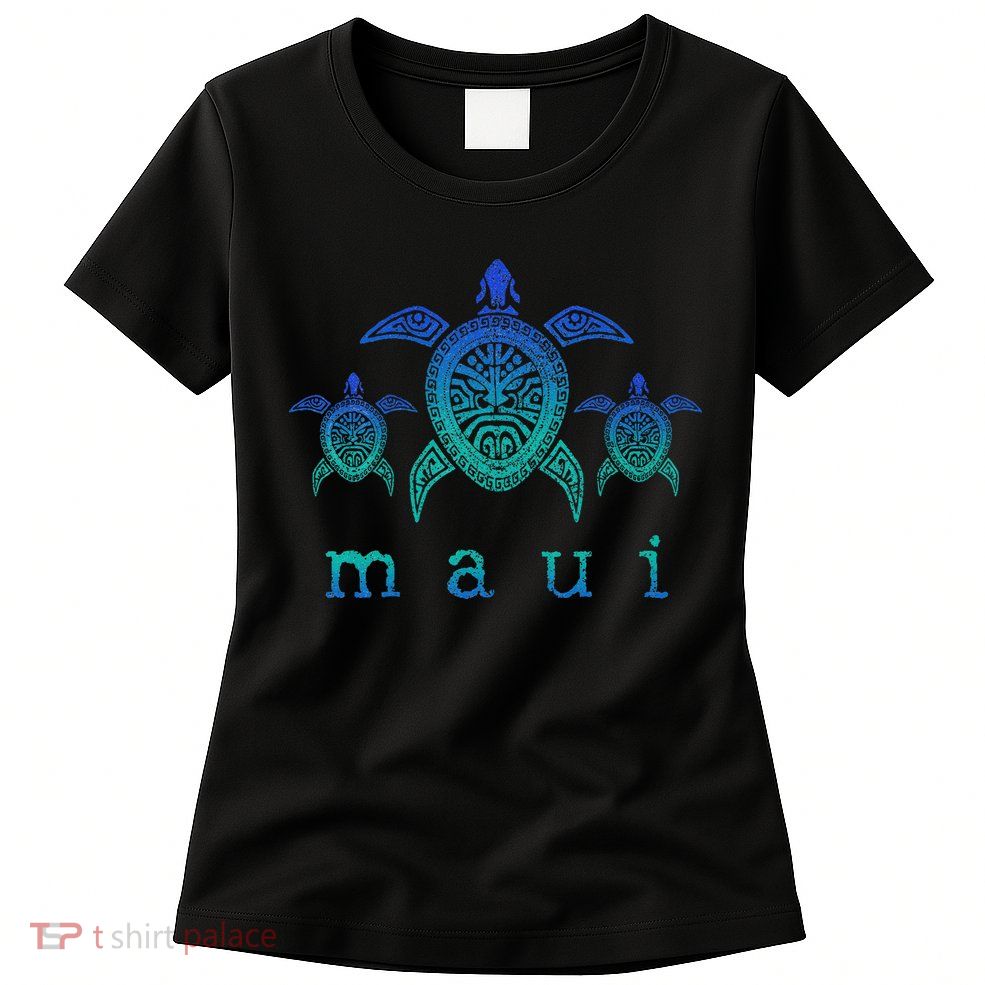 Maui Hawaii Sea Turtles Hawaiian Scuba Diving Souvenir Womens T-Shirt