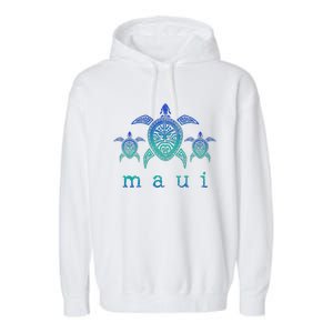 Maui Hawaii Sea Turtles Hawaiian Scuba Diving Souvenir Garment-Dyed Fleece Hoodie