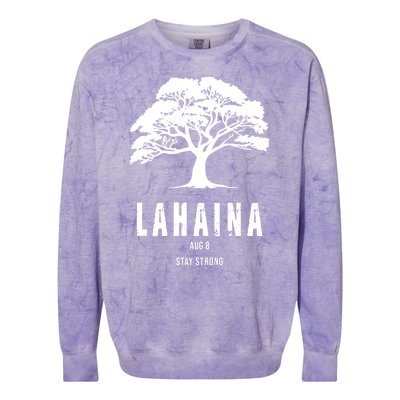 Maui Hawaii Strong Maui Wildfire Lahaina Survivor Colorblast Crewneck Sweatshirt