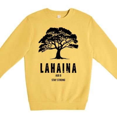 Maui Hawaii Strong Maui Wildfire Lahaina Survivor Premium Crewneck Sweatshirt