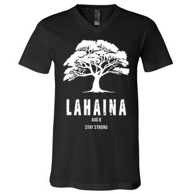Maui Hawaii Strong Maui Wildfire Lahaina Survivor V-Neck T-Shirt