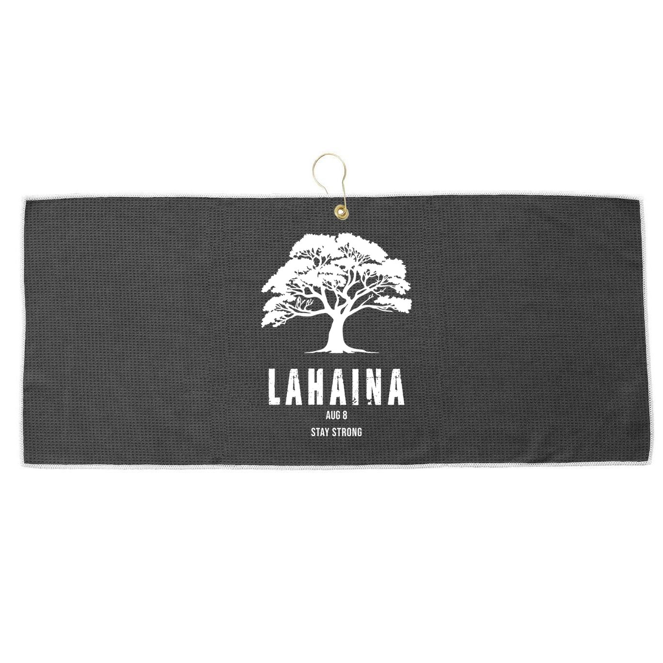 Maui Hawaii Strong Maui Wildfire Lahaina Survivor Large Microfiber Waffle Golf Towel