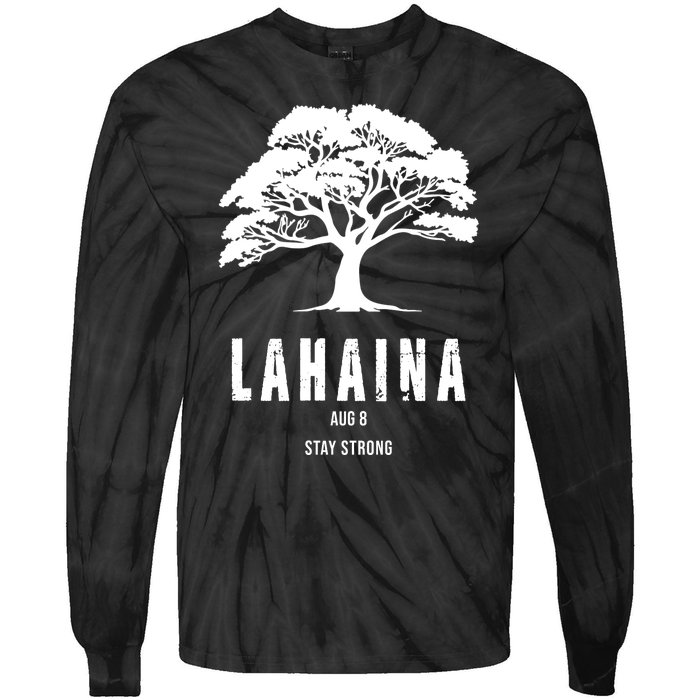 Maui Hawaii Strong Maui Wildfire Lahaina Survivor Tie-Dye Long Sleeve Shirt