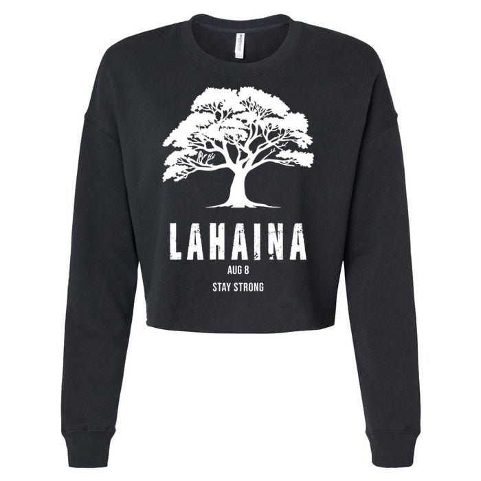 Maui Hawaii Strong Maui Wildfire Lahaina Survivor Cropped Pullover Crew