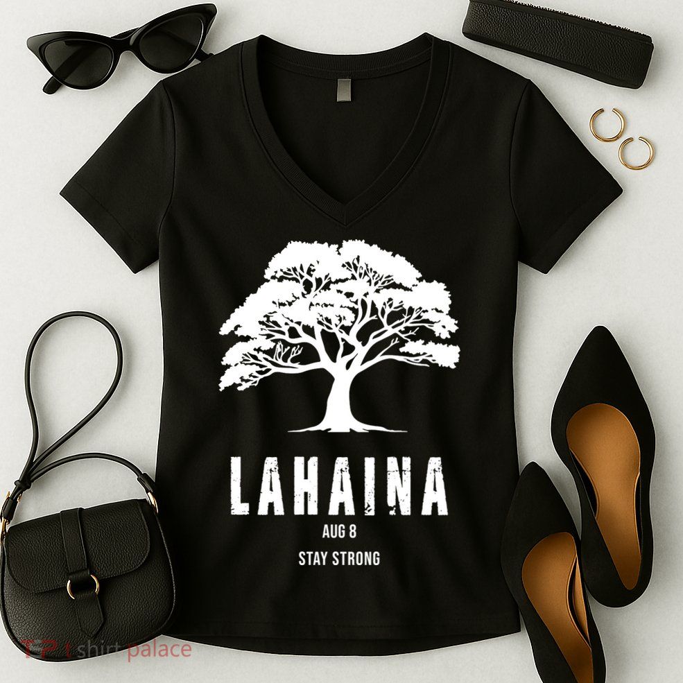 Maui Hawaii Strong Maui Wildfire Lahaina Survivor Women's V-Neck T-Shirt