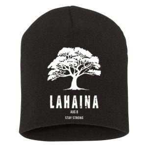 Maui Hawaii Strong Maui Wildfire Lahaina Survivor Short Acrylic Beanie