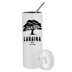 Maui Hawaii Strong Maui Wildfire Lahaina Survivor Stainless Steel Tumbler