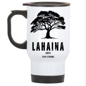 Maui Hawaii Strong Maui Wildfire Lahaina Survivor Stainless Steel Travel Mug