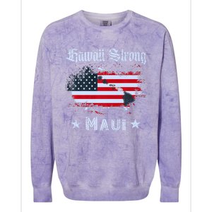 Maui Hawaii Strong Distressed Look Hawaii Colorblast Crewneck Sweatshirt