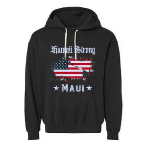 Maui Hawaii Strong Distressed Look Hawaii Garment-Dyed Fleece Hoodie