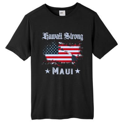 Maui Hawaii Strong Distressed Look Hawaii Tall Fusion ChromaSoft Performance T-Shirt