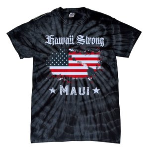 Maui Hawaii Strong Distressed Look Hawaii Tie-Dye T-Shirt