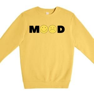 Mood Happy Sad Smile Face Premium Crewneck Sweatshirt