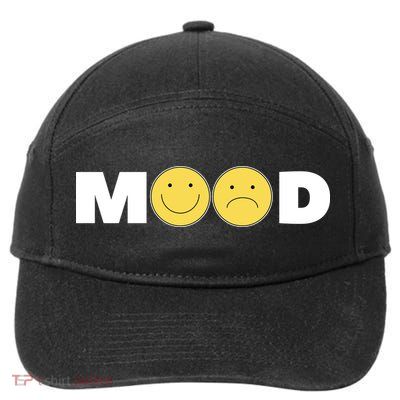 Mood Happy Sad Smile Face 7-Panel Snapback Hat