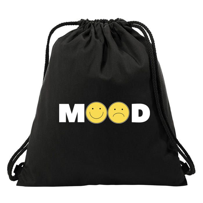 Mood Happy Sad Smile Face Drawstring Bag