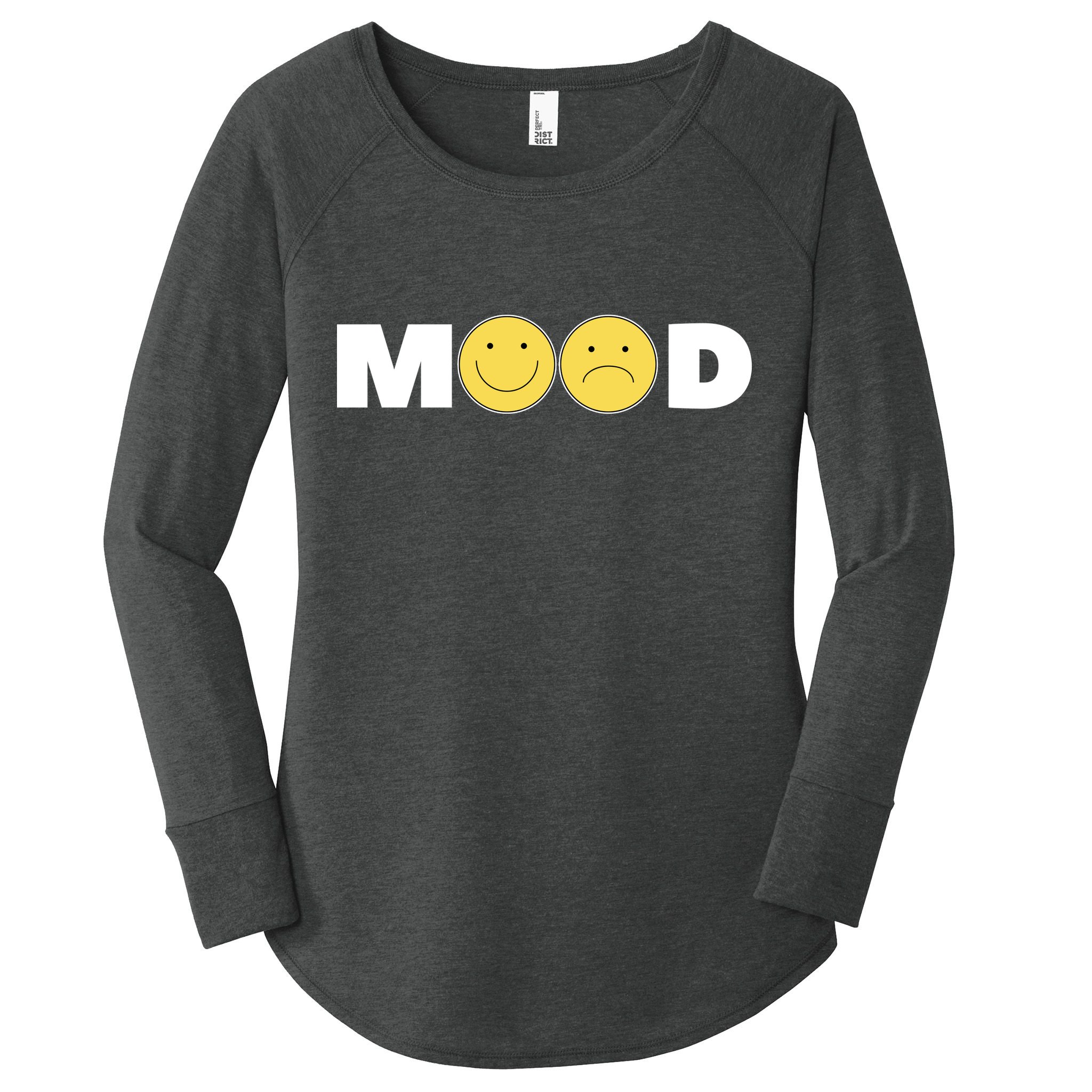 Mood Happy Sad Smile Face Women's Perfect Tri Tunic Long Sleeve Shirt
