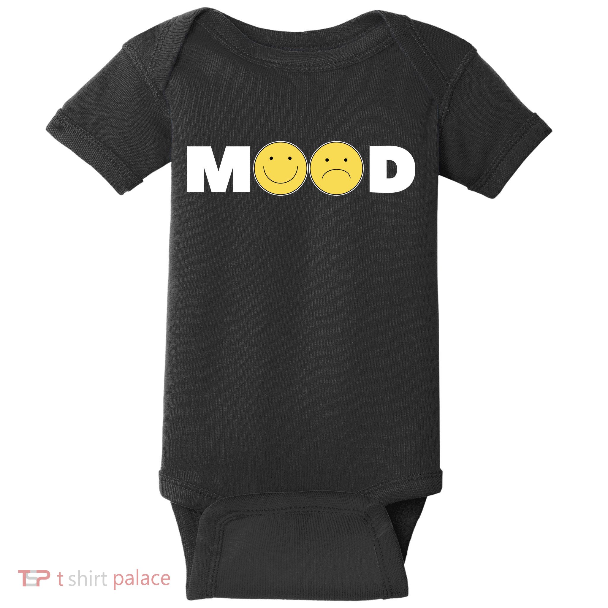 Mood Happy Sad Smile Face Baby Bodysuit
