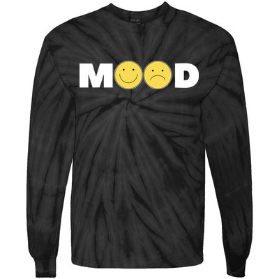 Mood Happy Sad Smile Face Tie-Dye Long Sleeve Shirt