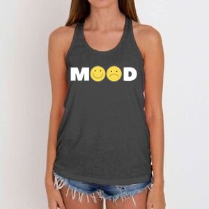 Mood Happy Sad Smile Face Women's Knotted Racerback Tank