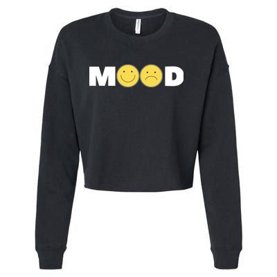 Mood Happy Sad Smile Face Cropped Pullover Crew