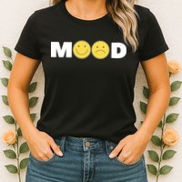 Mood Happy Sad Smile Face Womens T-Shirt