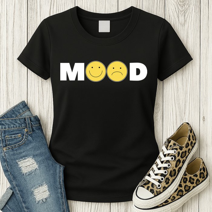 Mood Happy Sad Smile Face Womens T-Shirt