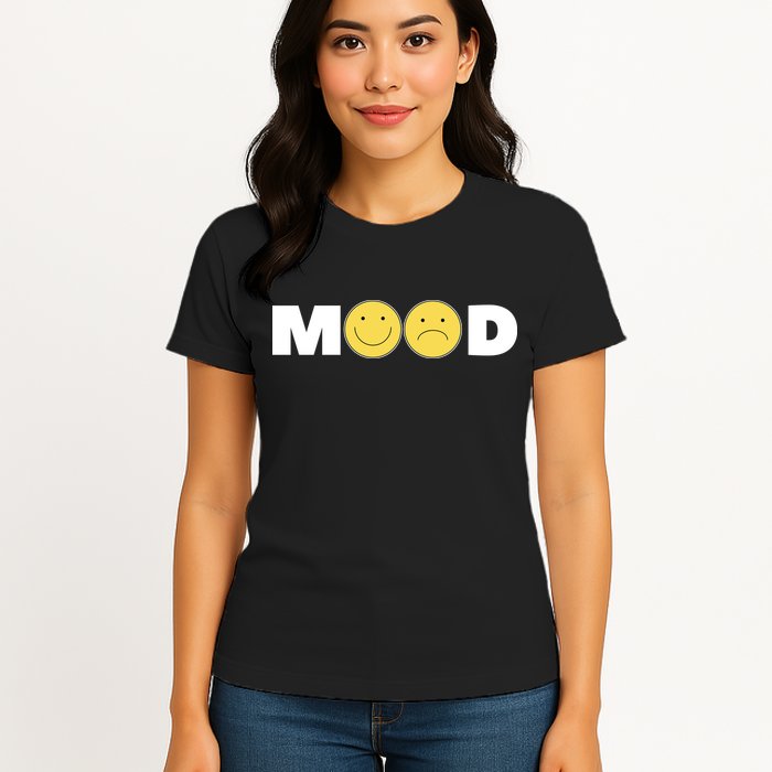 Mood Happy Sad Smile Face Womens T-Shirt
