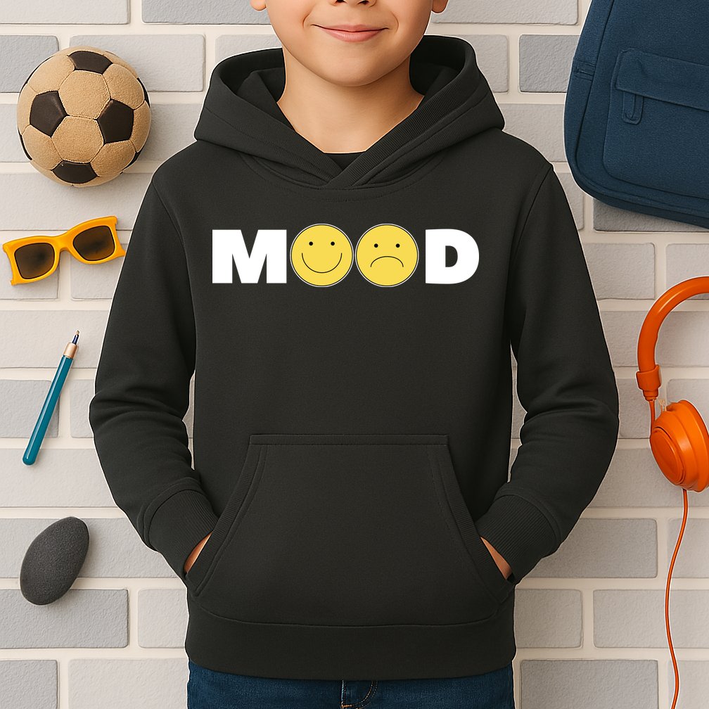 Mood Happy Sad Smile Face Kids Hoodie