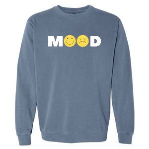 Mood Happy Sad Smile Face Garment-Dyed Sweatshirt