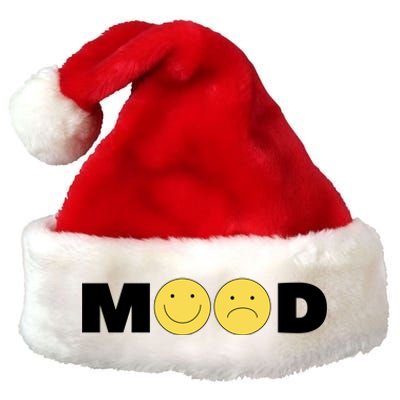 Mood Happy Sad Smile Face Premium Christmas Santa Hat