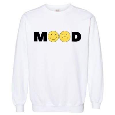 Mood Happy Sad Smile Face Garment-Dyed Sweatshirt