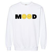 Mood Happy Sad Smile Face Garment-Dyed Sweatshirt