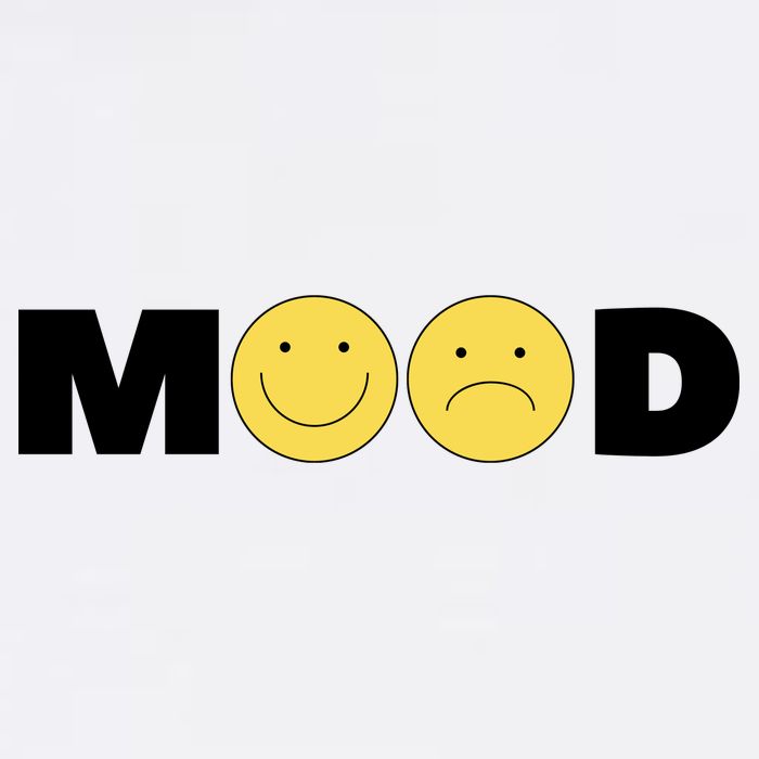 Mood Happy Sad Smile Face Garment-Dyed Sweatshirt