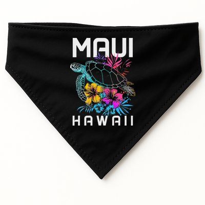 Maui Hawaii Sea Turtle Diving Flower Hawaii Souvenir USA-Made Doggie Bandana