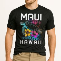 Maui Hawaii Sea Turtle Diving Flower Hawaii Souvenir Cooling Performance Crew T-Shirt