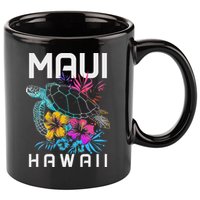 Maui Hawaii Sea Turtle Diving Flower Hawaii Souvenir 11oz C Handle Ceramic Mug