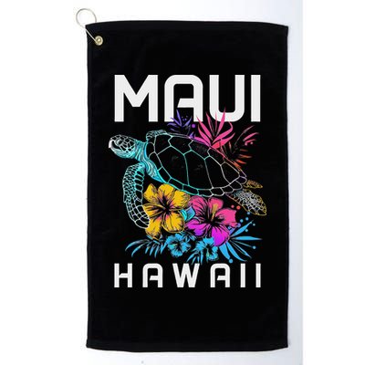 Maui Hawaii Sea Turtle Diving Flower Hawaii Souvenir Golf Towel