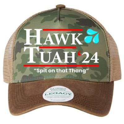 Meme Hawk Tuah 24 Spit On That Thang Gift Legacy Tie Dye Trucker Hat