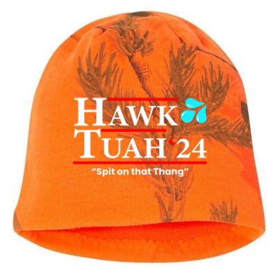 Meme Hawk Tuah 24 Spit On That Thang Gift Kati - Camo Knit Beanie