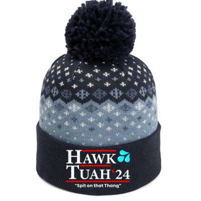 Meme Hawk Tuah 24 Spit On That Thang Gift The Baniff Cuffed Pom Beanie